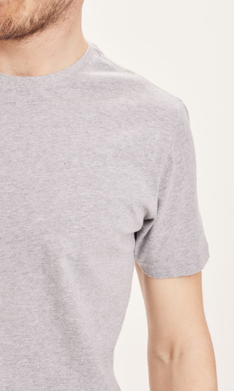 Basic T-Shirt - regular fit - grey melange